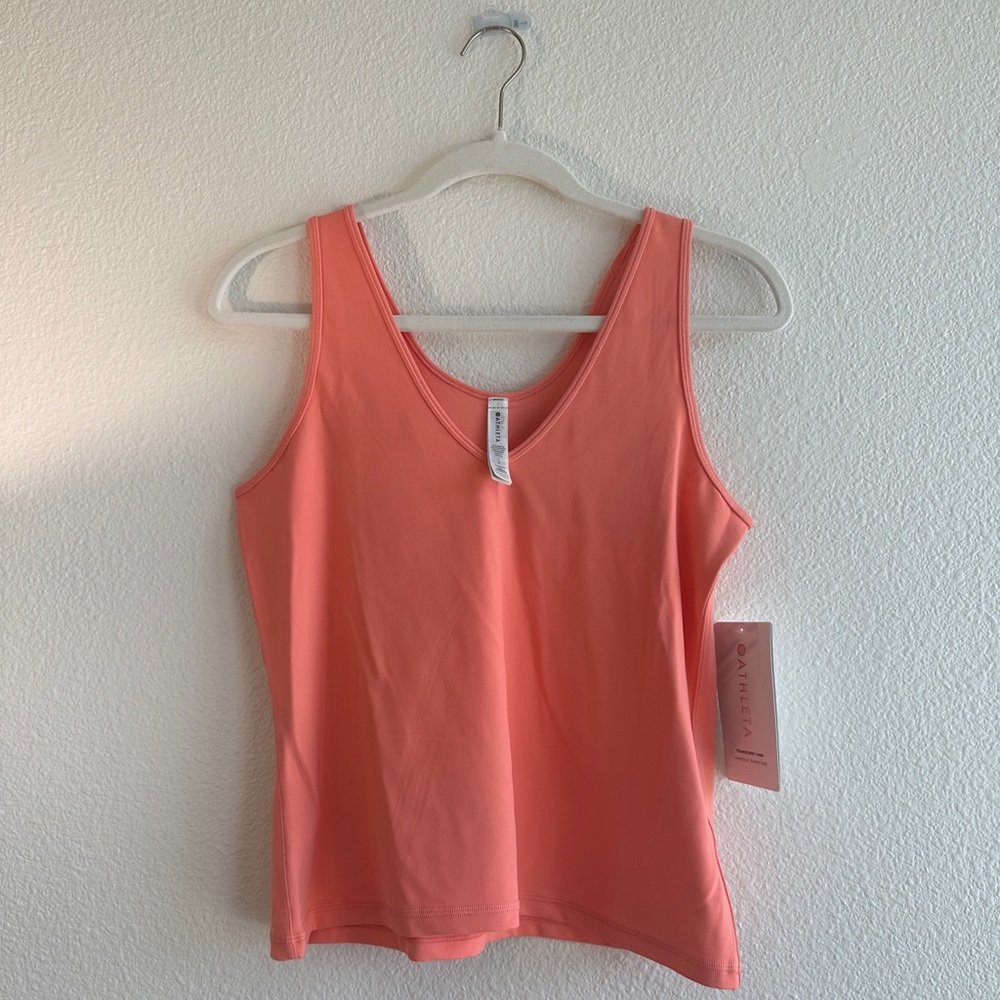 Athleta Orange/Peach Transend Top Large